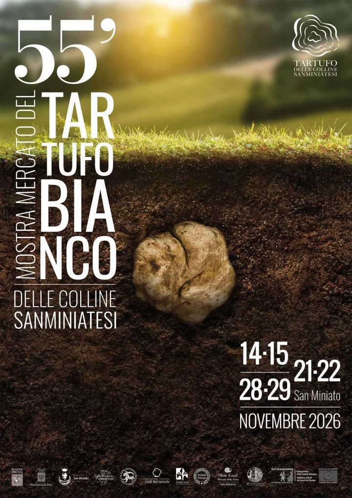 Locandina 55° Mostra Mercato del Tartufo Bianco delle Colline Sanminiatesi